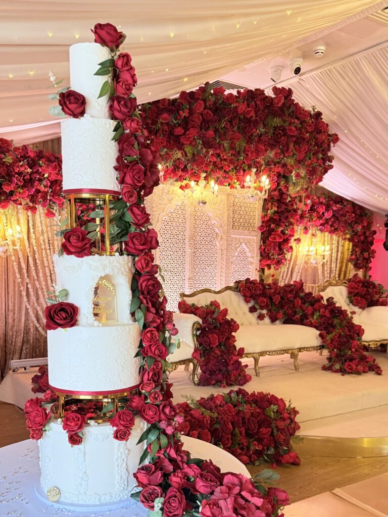 Cake with roses