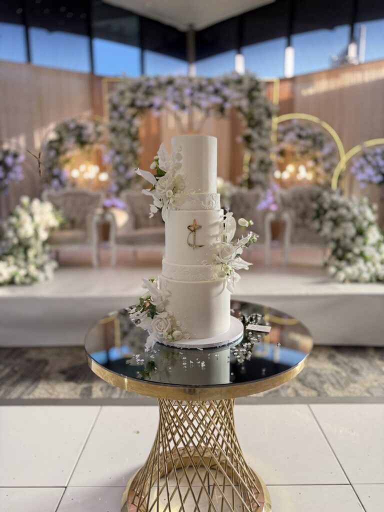 White 3 step cake